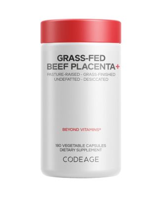 Grass-Fed Beef Placenta, Liver and Tracheal Cartilage Blend, Pasture-Raised, Non-GMO, 180 Capsules