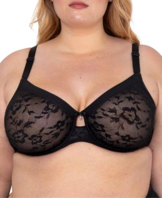 Women's No Show Lace Unlined Underwire Bra