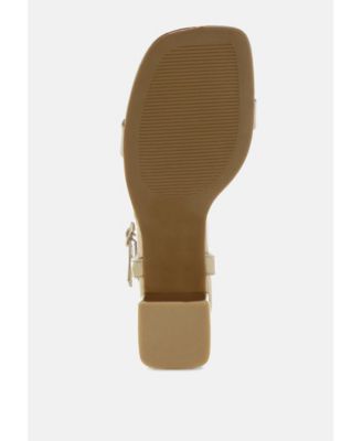 Womens KAZARA Faux Leather Block Heels