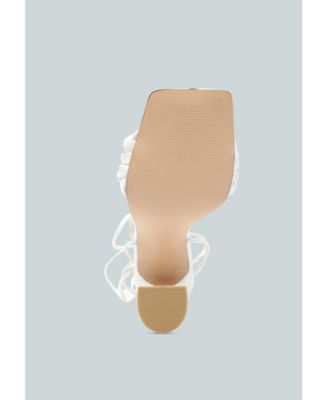 Womens Skora Tie Up Spool Heel Sandals