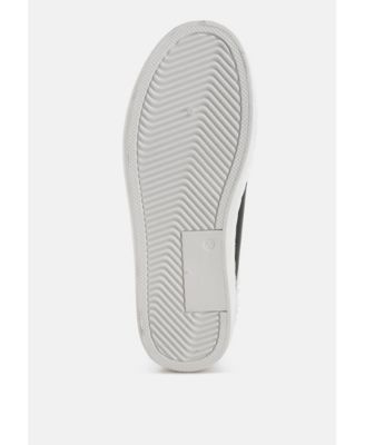 Womens Moxie Fur Collar Slip On Sneakers