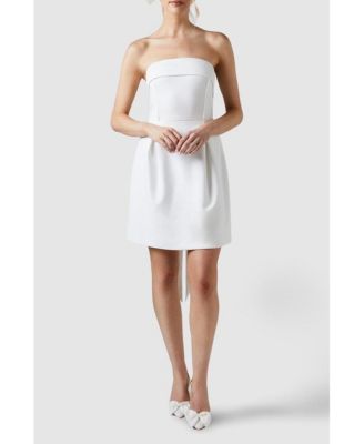 Women's Bow Back Bandeau Bridal Mini Dress