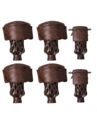 Set of 6 Heavy Duty PU Leather Billiard Pool Table Pockets, Pool Table Accessories