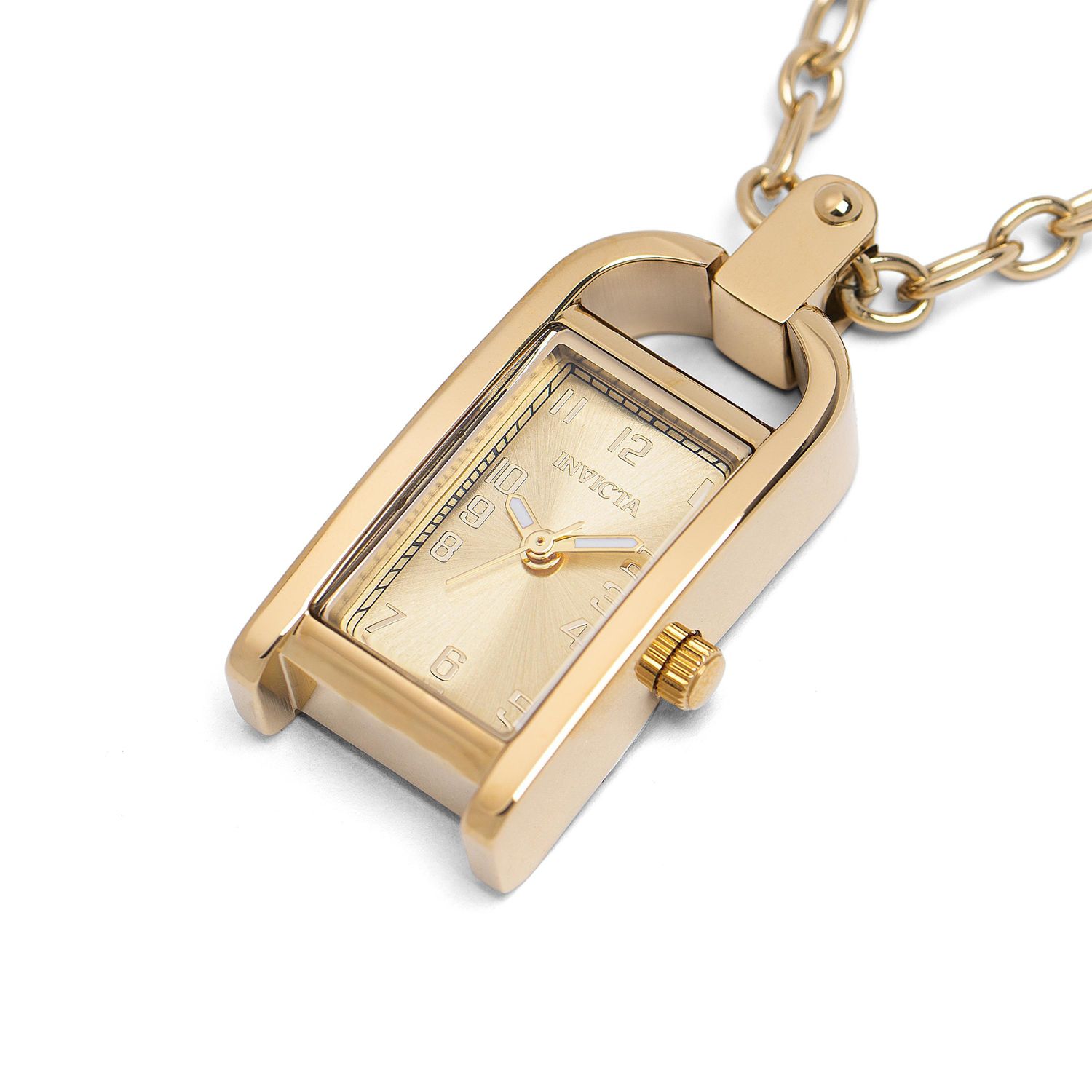 Women's 49935 Mini Quartz PC11 Brass Dial Necklace Watch