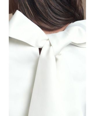 Women's Structured Satin Bridal Mini Dress