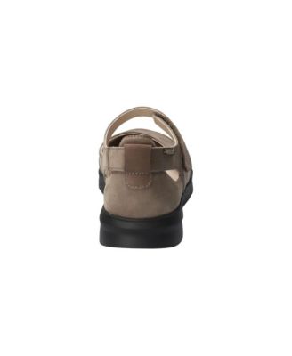 Marsia Nubuk Leather Ballet-Flat Mules, Walnut