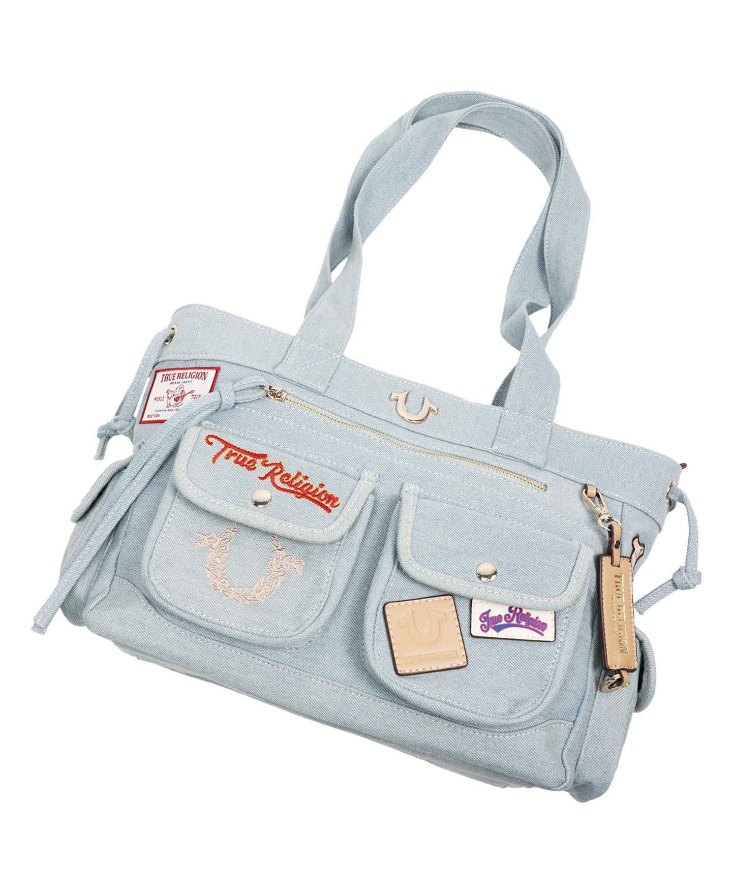 Женская сумка True Religion Multi-Patch Denim Tote, цвет: Джинсовый — фото 4