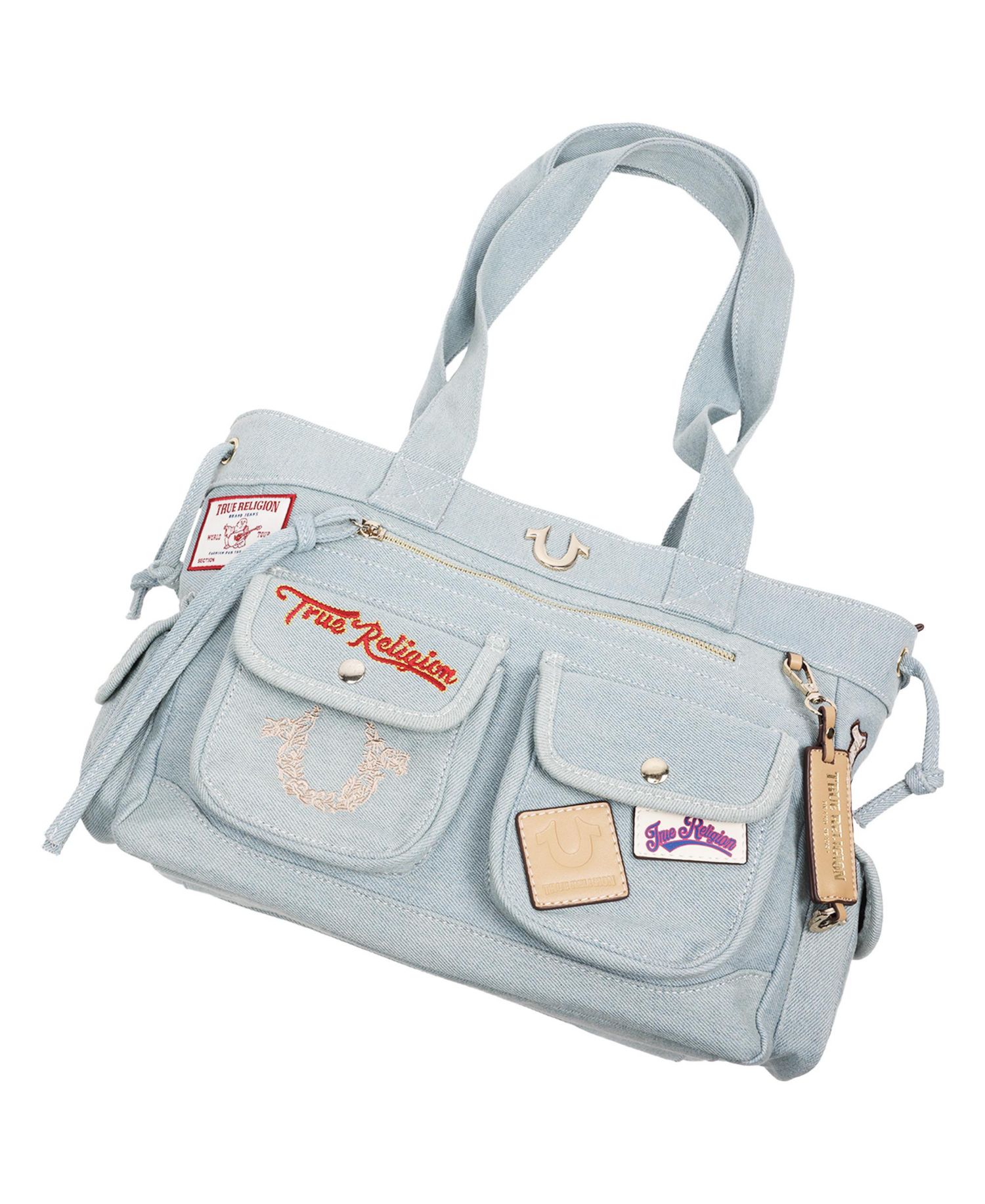 Multi-Patch Denim Tote