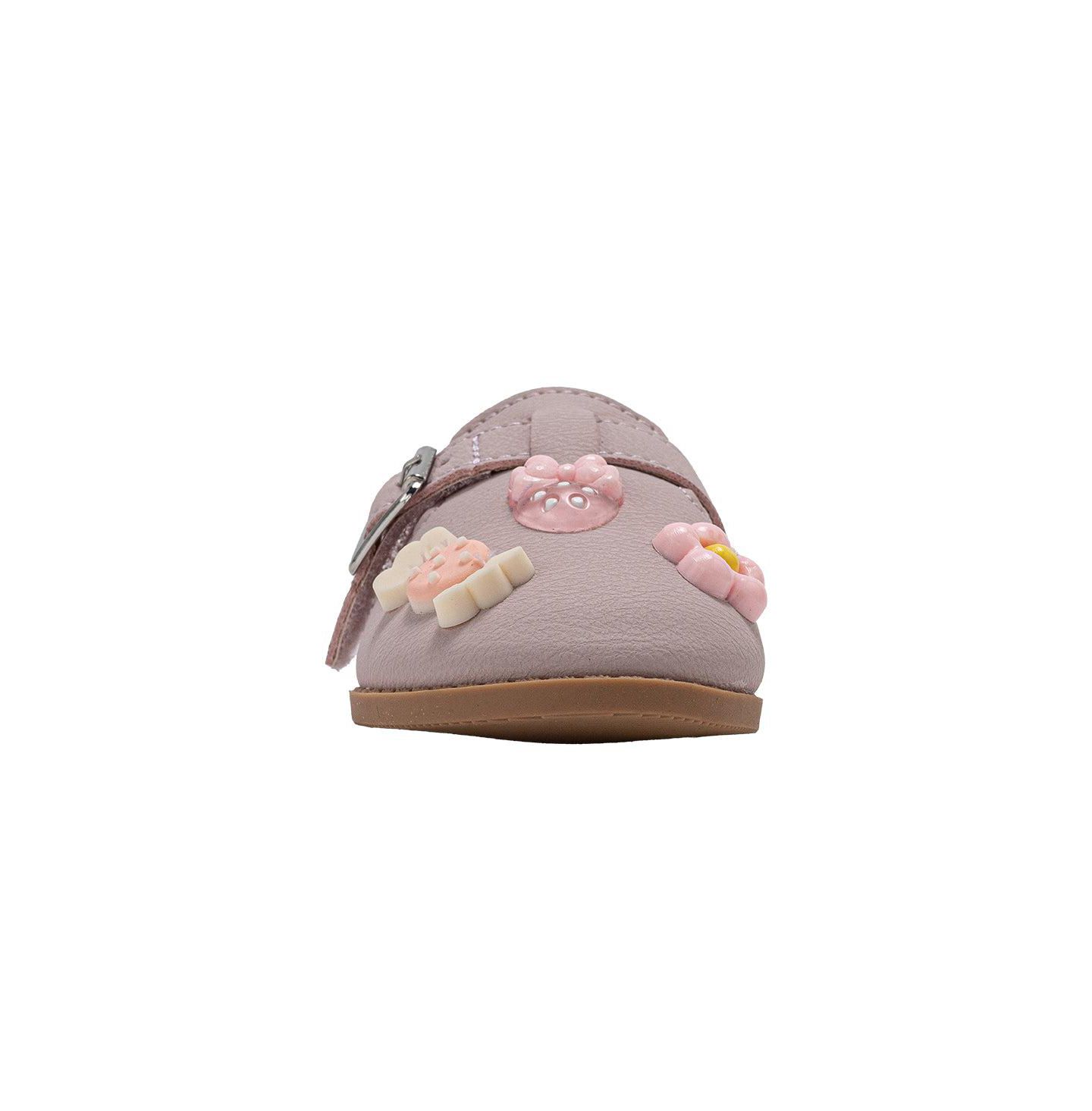 Сандалии Bebe Fashion Mule Sandals - Dressy Shoes with Playful Charm Details для девочек, цвет: Пудровый — фото 4