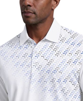 Men's Asymmetrical Print Golf Polo Shirt
