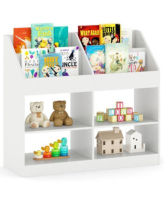 Kids 3-Tier Bookshelf with Display Rack and Toy Storage