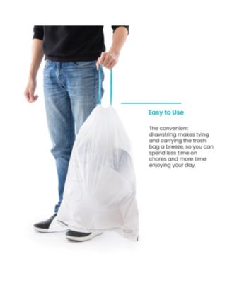 Code 30R Drawstring Kitchen Trash Bags Custom Fit for 8 Gallon Recycling Bins, 30-Count