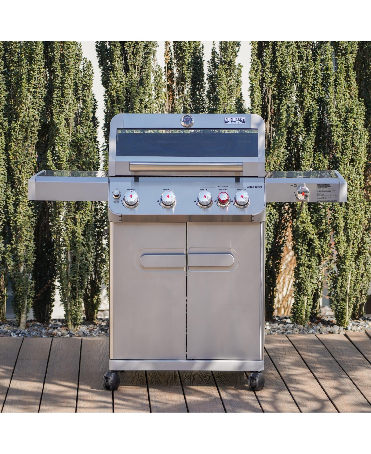 4 Burner with Broil Zone Stainless Steel Mesa Series Grill