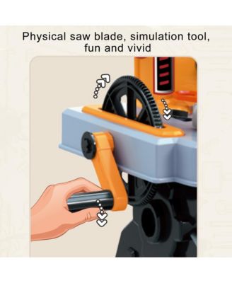 48-Piece Kids Tool Set with Workbench & Helmet – Engineer Pretend Play Construction Toys