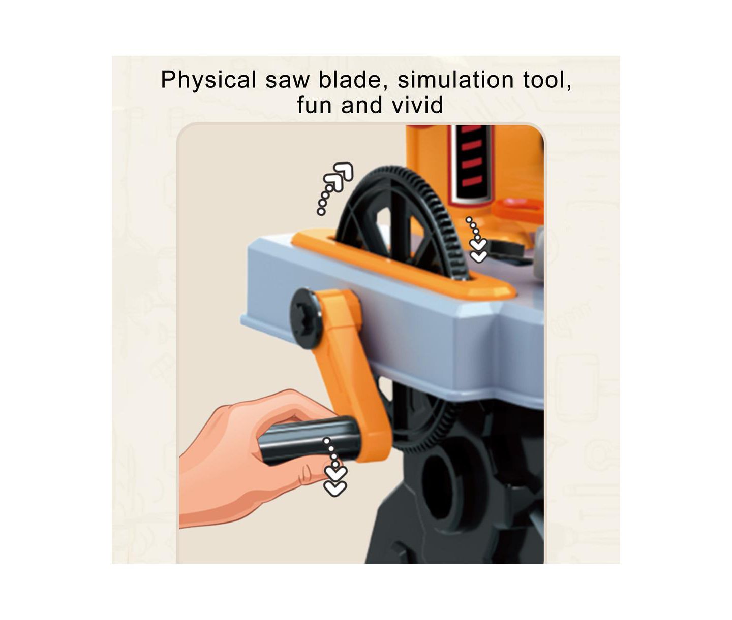 Детские игрушки Bruce & Shark Engineer Workbench 48-Piece Tool Set, Ages 3+, цвет: Оранжевый — фото 4