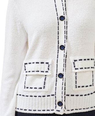 Women's Contrast Stitch Cardigan
