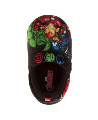 Toddler Marvel Avengers Dual Slippers Cozy Warm Soft Plush Indoor Wear Superhero Design Slip On