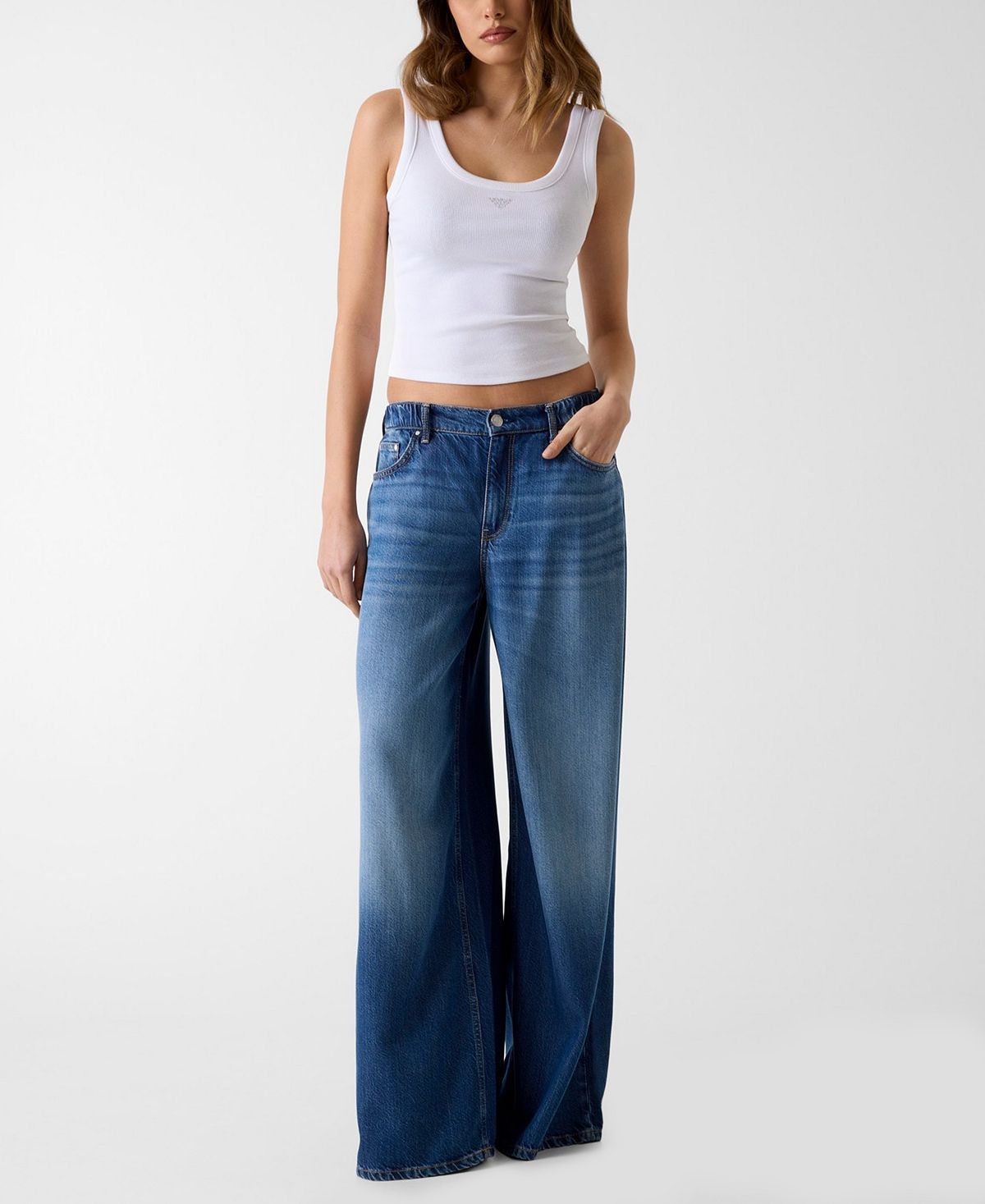 GUESS Women's Loose Wide-Leg Jeans view 2 — MAYCSS fashion products
