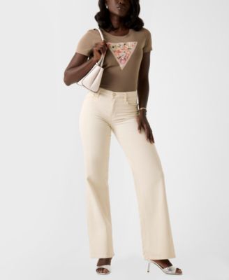 Women's Short-Sleeve Peony Triangle T-Shirt