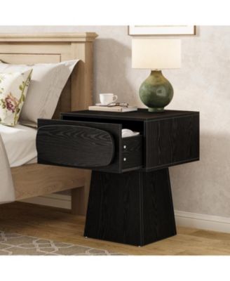 Modern Side End Table with Storage Drawer for Living Room, Bedroom and Small Space