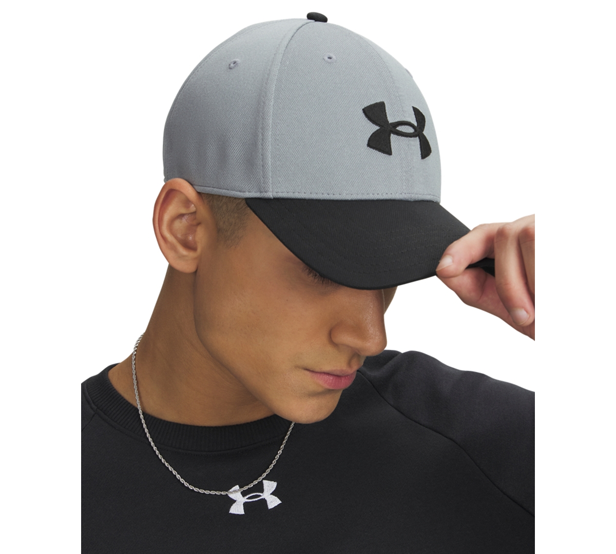 Under Armour Men's Ua Blitzing Baseball Hat - Steel/Black