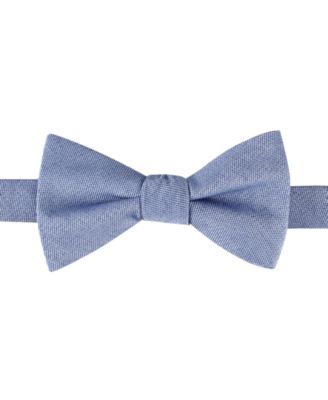 Men's Denim Paisley Bow Tie and Pocket Square, 2-Piece Set