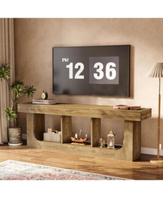 TV Stand for 70-Inch TVs, 63-Inch Entertainment Center with Storage Shelf