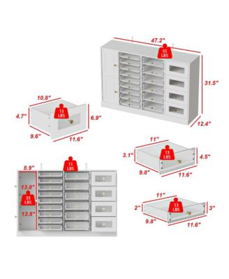 19 Drawers Dressers, Nail Table, Makeup Table, Cosmetics Counter