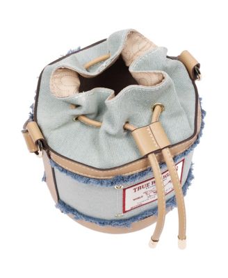 Buddha Patch Frayed Bucket Bag