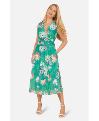 Women's Blossom Print Stretch Mesh Dress