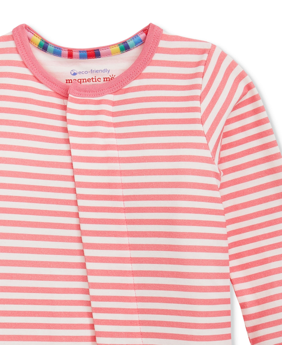 Magnetic Me Baby Girls' Long-Sleeve Striped-Print Coverall, 2- Pack