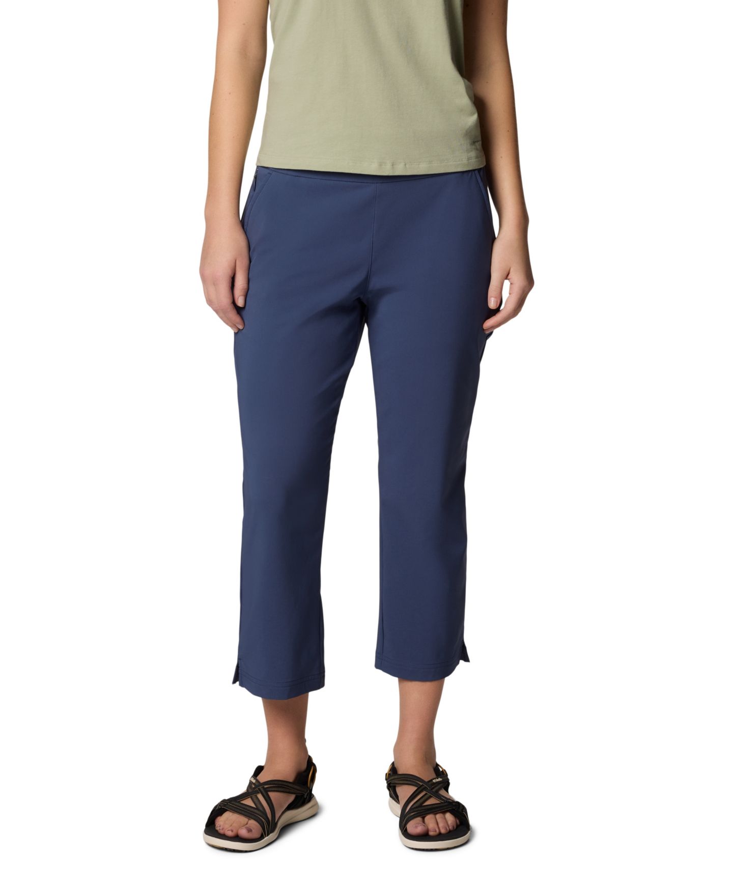Женские брюки Columbia All Seasons Regular-Fit Capri, цвет: Чёрный — фото 8
