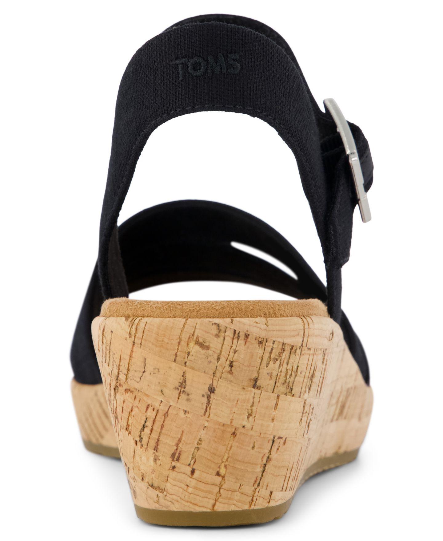 Женские сандалии TOMS Julia Open Toe Wedge, цвет: Чёрный — фото 3