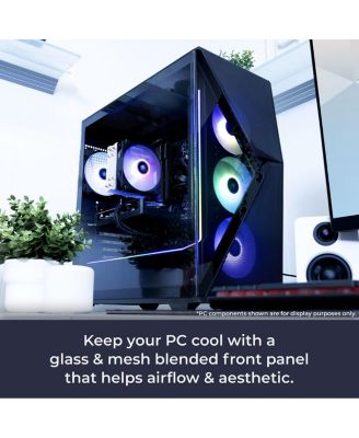 Slate SMA5N4601 Gaming Desktop Computer, AMD Ryzen 5 5500 3.6GHz, 16GB RAM, 1TB SSD, NVIDIA GeForce RTX 4060 8GB, Windows 11