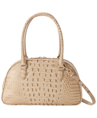 Angie Alden Road Medium Leather Dome Satchel Bag