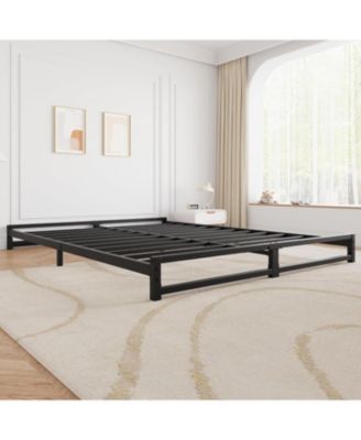 Queen Metal Platform Bed Frame, Steel Slat Support, Noise-Free Foundation