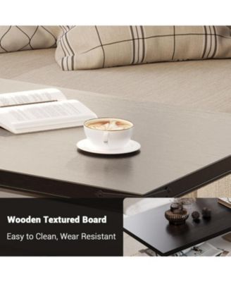  Lift Top Coffee Table, Multifunctional Table with Sliding Barn Door, Hidden Storage Compartment, Lifting Tabletop, Adjustable Shelf