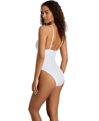 Women's V-Neck One-Piece Swimsuit