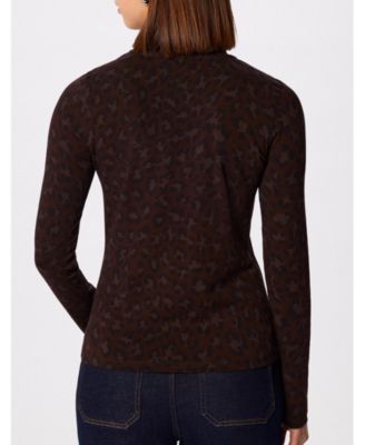 Women's Animal Roll Neck Top