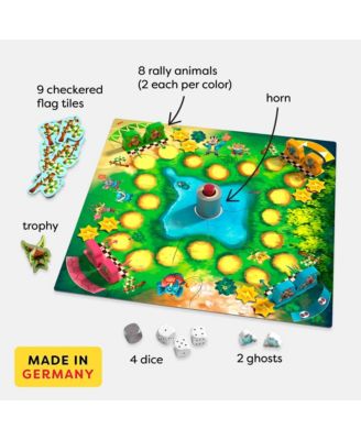 Bamboo Rally Cup - Hype in the Jungle: Board Games for Kids 6-8, Fast-paced Car Racing Games and Strategy Board Games, Made in Germany