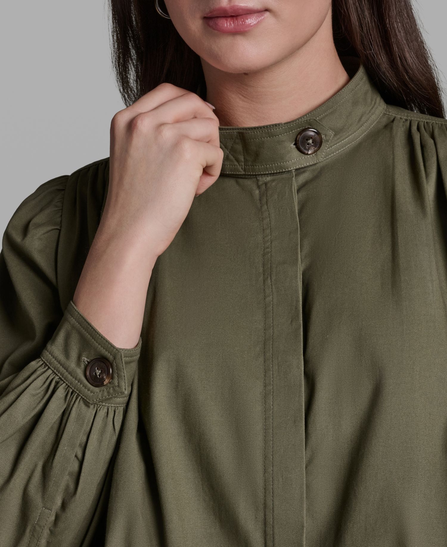 Women's Long-Sleeve Mock Neck Cropped Jacket