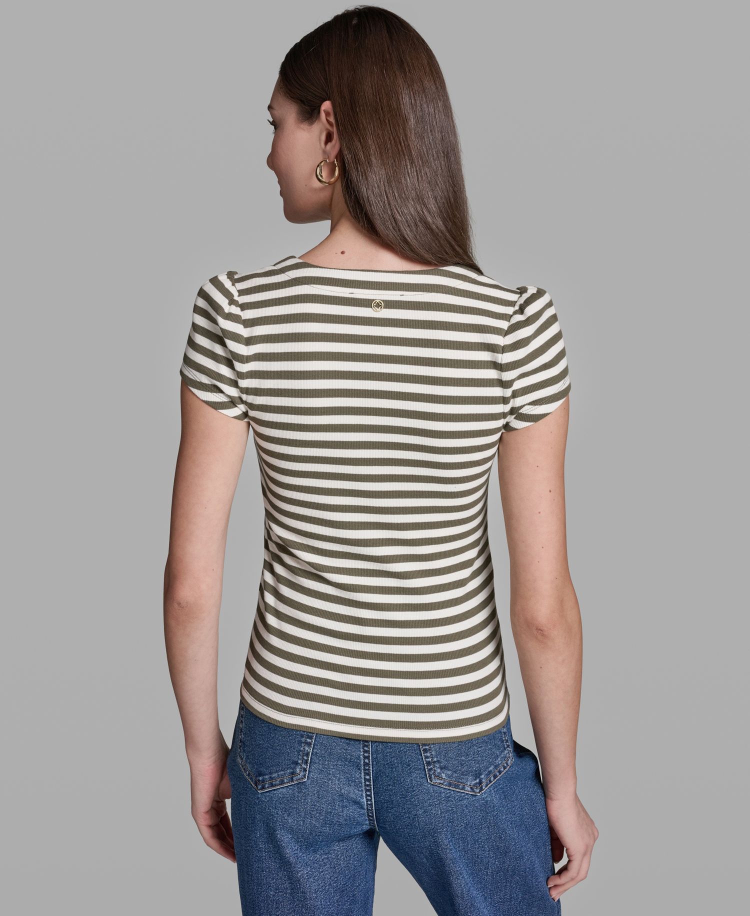 Women's Cap-Sleeve Square Neck Top