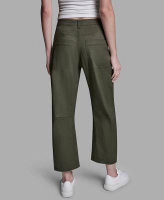 Women's Mid-Rise Pocket Detail Barrel Pants