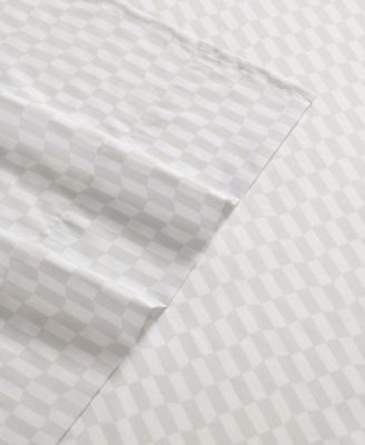 Wavy Checker Microfiber 4-Pc. Sheet Set, Queen
