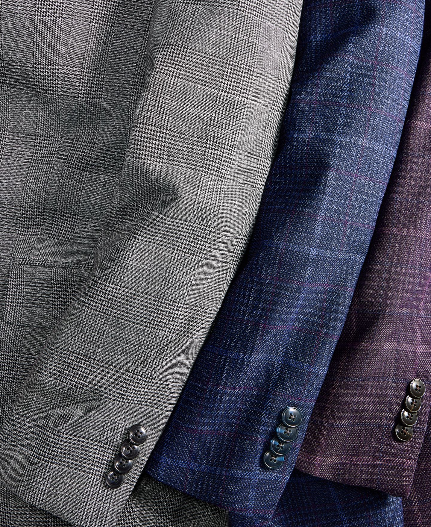 Мужской пиджак Michael Kors Classic-Fit Plaid Sport Coat, цвет: Чёрный / Белый — фото 6