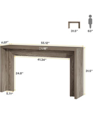 Media Console, 55-Inch Wooden Sofa Table with Storage for Entryway, Foyer, Hallway, Living Room