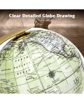 Educational Geographic World Globe with Triangle Metal Stand