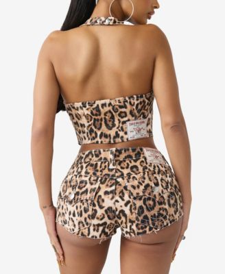 Women's Scoop Neck Halter Corset Top