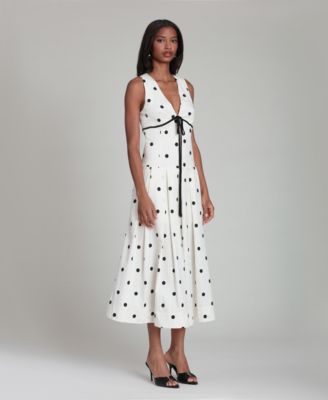 Women's Sleeveless V-Neck Midi Dress