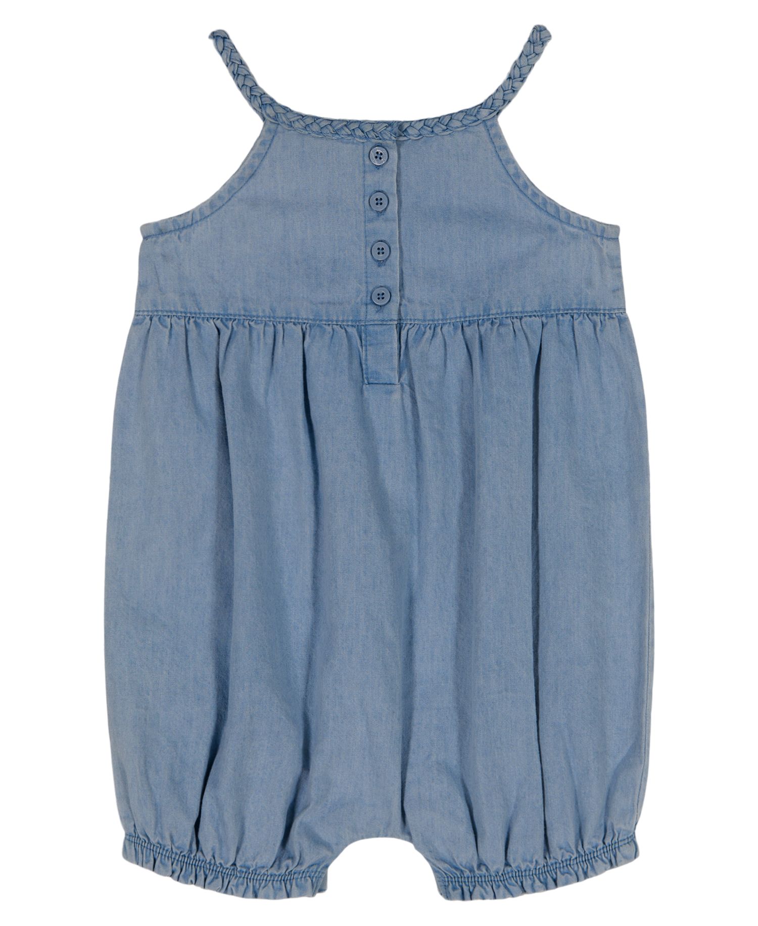 Baby Girls' Embroidered Eyelet Sleeveless Romper